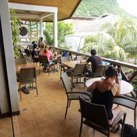 Open-air upstairs terrace at Art Cafe, El Nido